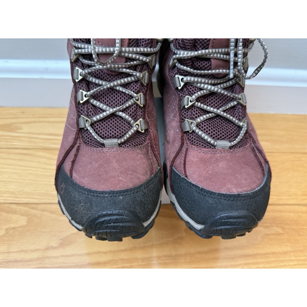 OBOZ Womens Burgundy Sapphire B-Dry Mid Waterproof Hiking Boot Sz 7‎ Gorpcore - Picture 8 of 13